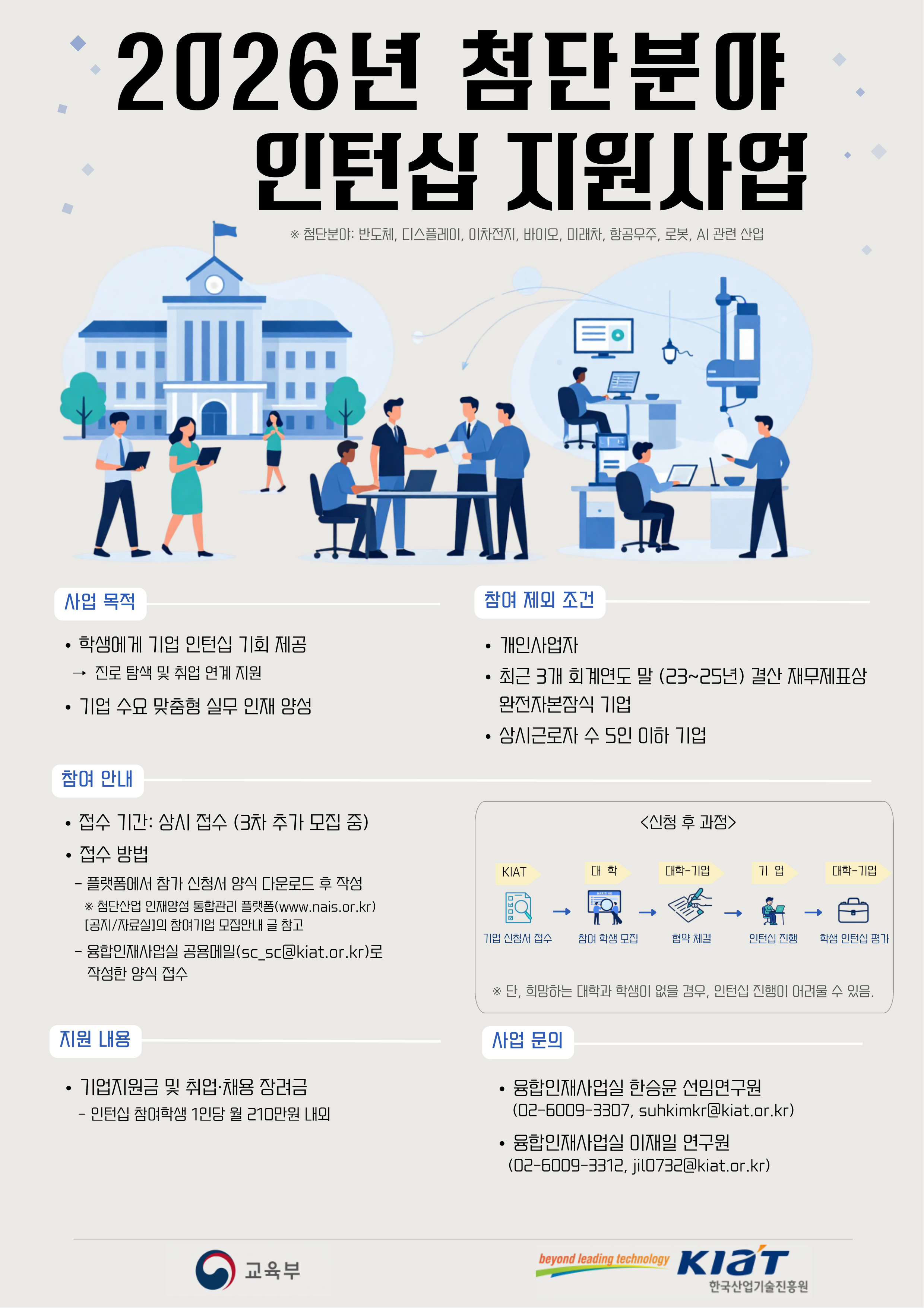 인턴십 지원 사업 포스터